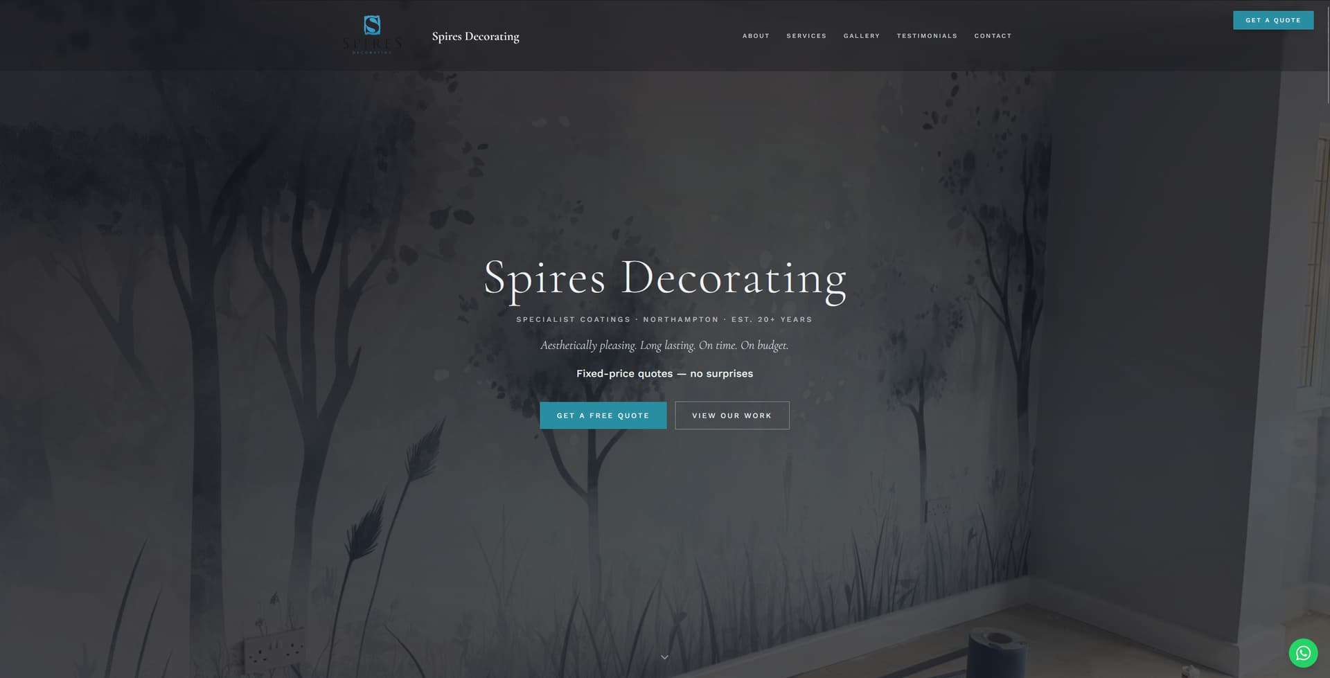 Spires Decorating website screenshot